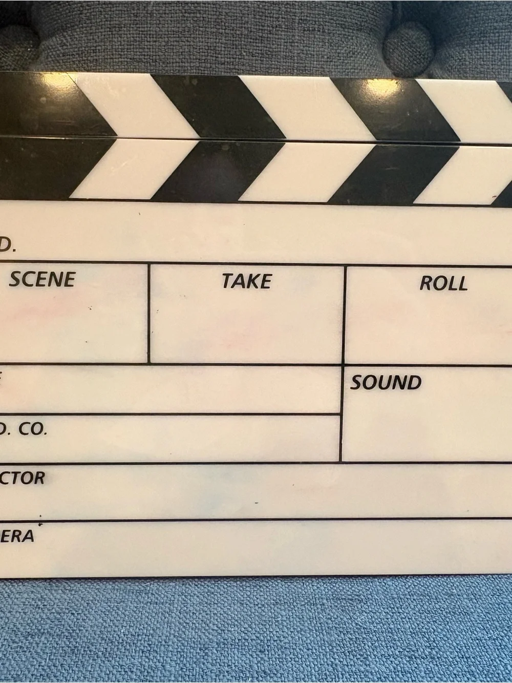 Film Slate Clapperboard - Portable Producer Tool -Light Up -Dry Erase